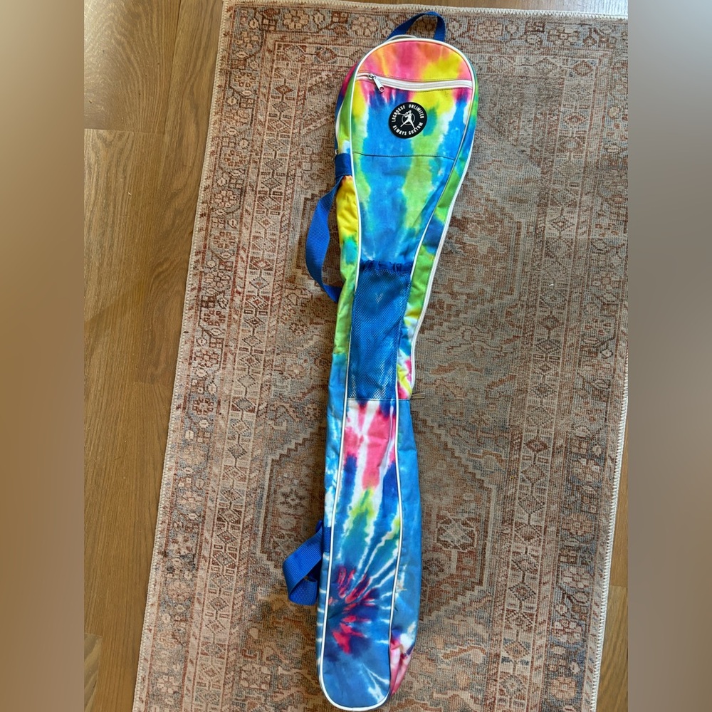 Tie-Dye Lacrosse Bag with Strap and Water Bottle Holder
